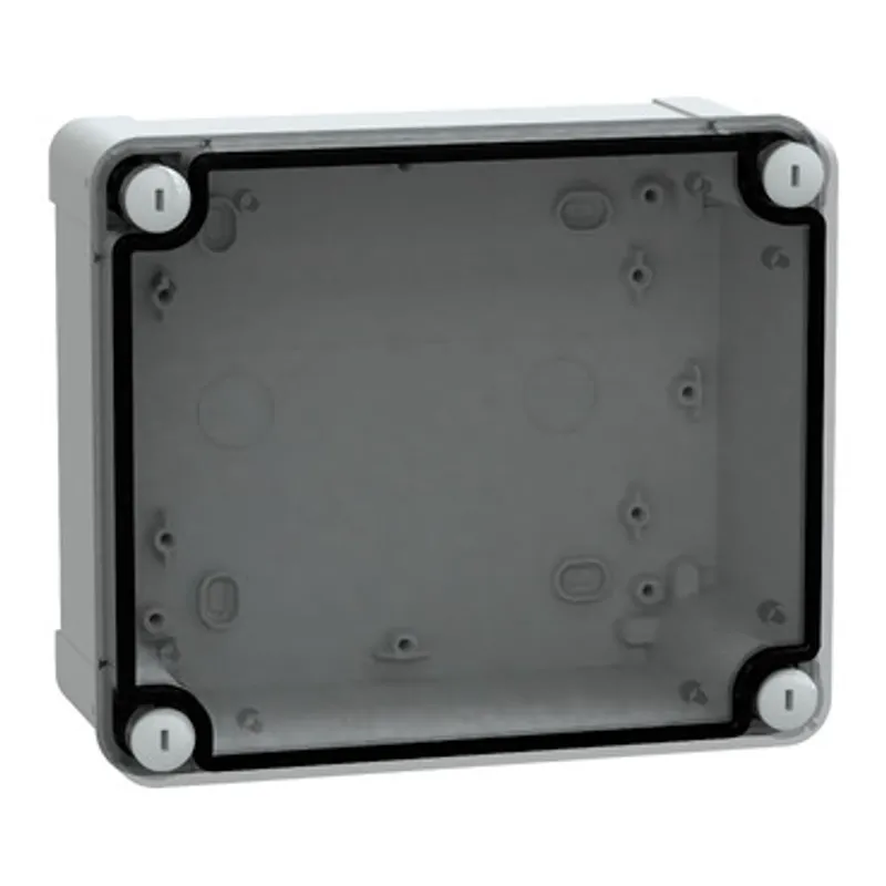 ABS industrial box, PanelSeT TBS, 164x87x192mm, int. 150x80x175mm, low transparent cover, IP66, IK07, RAL 7035 — photo 1 of 2