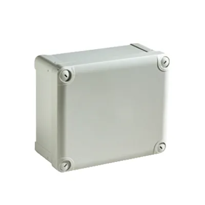 ABS industrial box, PanelSeT TBS, 194x107x241mm, int. 175x100x225mm, high plain cover, IP66, IK07, RAL 7035