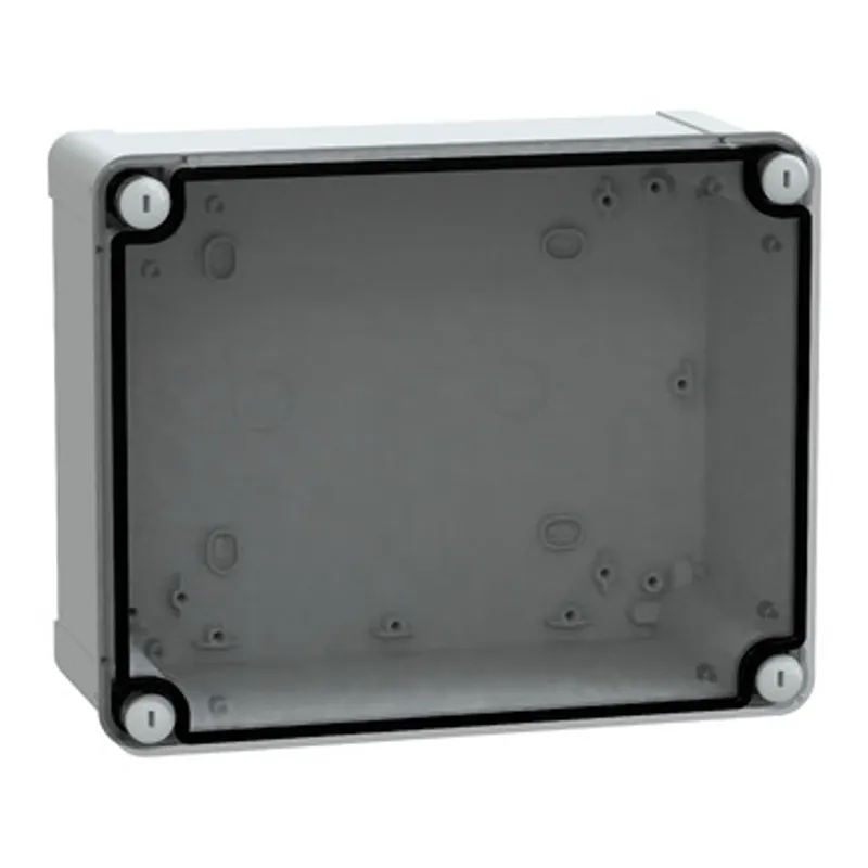 ABS industrial box, PanelSeT TBS, 194x107x241mm, int. 175x100x225mm, low transparent cover, IP66, IK07, RAL 7035 — photo 1 of 2