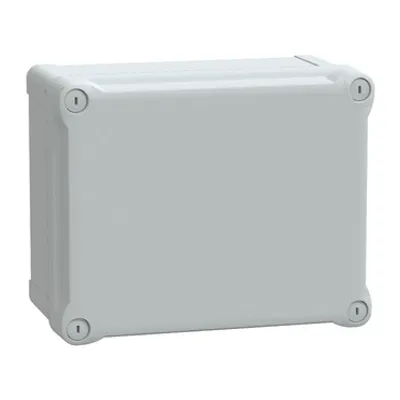 ABS industrial box, PanelSeT TBS, 194x127x241mm, int. 175x120x225mm, high plain cover, IP66, IK07, RAL 7035