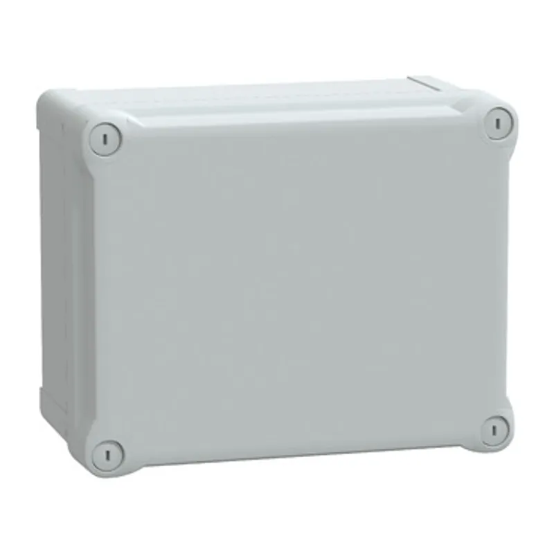 ABS industrial box, PanelSeT TBS, 194x127x241mm, int. 175x120x225mm, high plain cover, IP66, IK07, RAL 7035 — photo 1 of 3