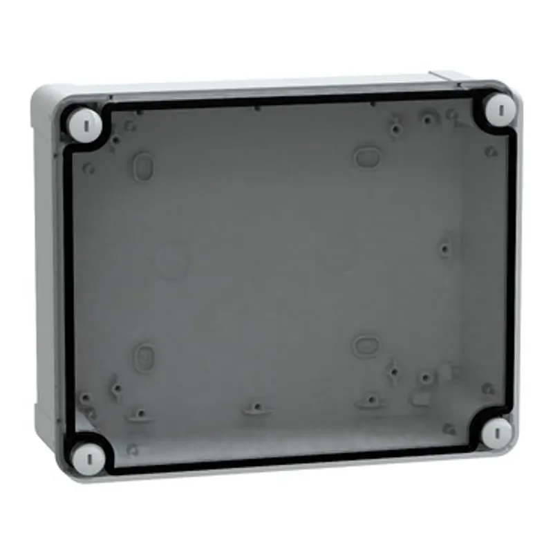 ABS industrial box, PanelSeT TBS, 194x87x241mm, int. 175x80x225mm, low transparent cover, IP66, IK07, RAL 7035 — photo 1 of 3