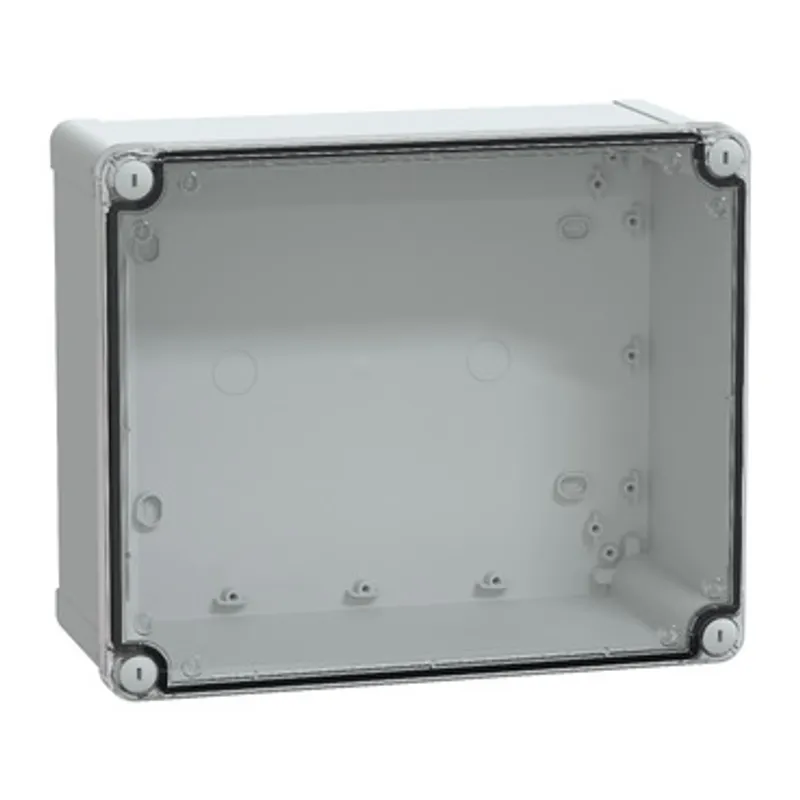 ABS industrial box, PanelSeT TBS, 241x128x291mm, int. 225x120x275mm, high transparent cover, IP66, IK07, RAL 7035 — photo 1 of 2