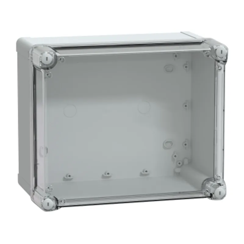 ABS industrial box, PanelSeT TBS, 241x168x291mm, int. 225x160x275mm, high transparent cover, IP66, IK07, RAL 7035 — photo 1 of 2