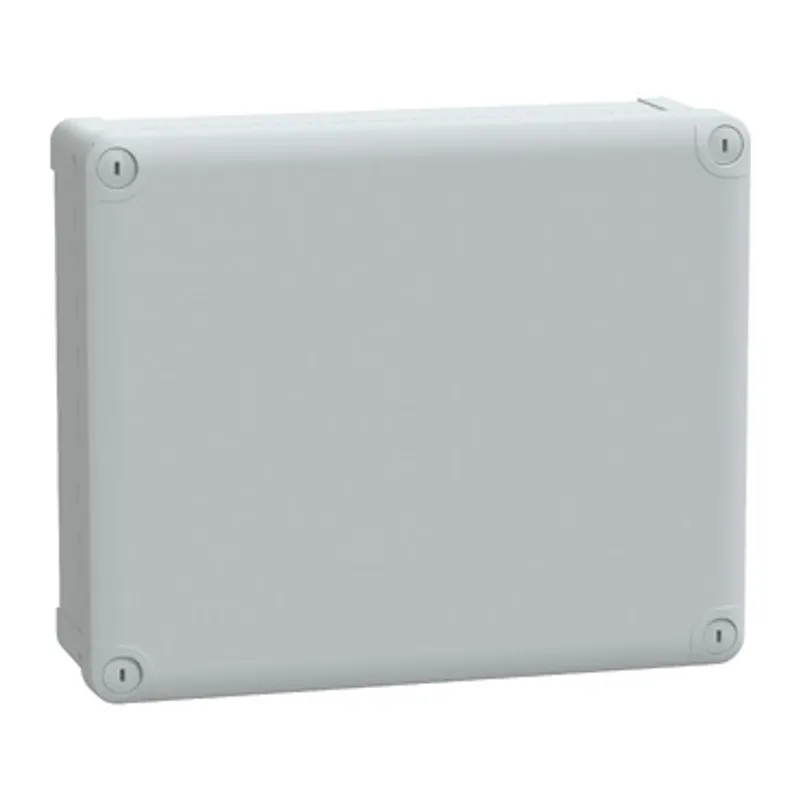ABS industrial box, PanelSeT TBS, 241x88x291mm, int. 225x80x275mm, low plain cover, IP66, IK07, RAL 7035 — photo 1 of 3