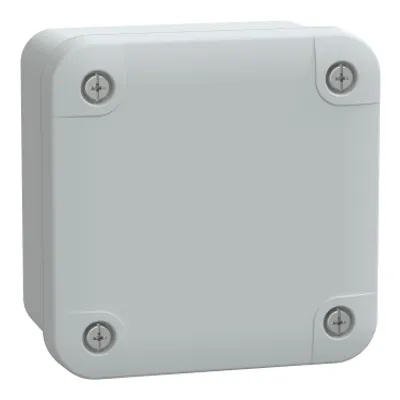 ABS industrial box, PanelSeT TBS, 89x54x89mm, int. 80x47x80mm, low plain cover, IP66, IK07, RAL 7035