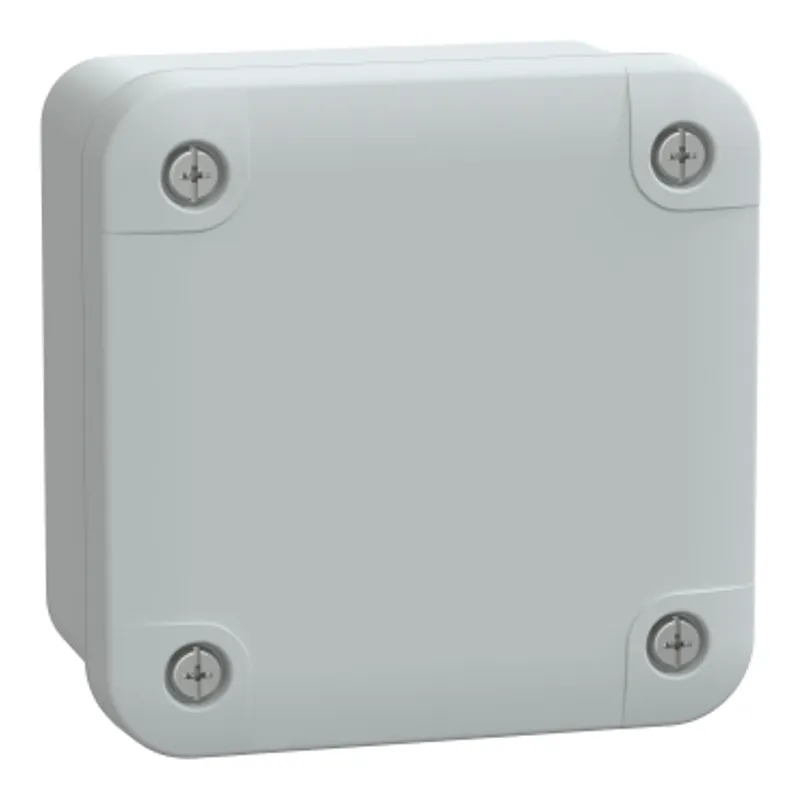 ABS industrial box, PanelSeT TBS, 89x54x89mm, int. 80x47x80mm, low plain cover, IP66, IK07, RAL 7035 — photo 1 of 3