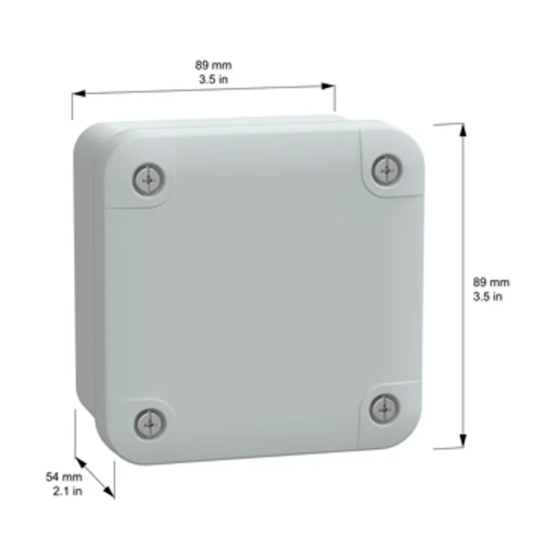 ABS industrial box, PanelSeT TBS, 89x54x89mm, int. 80x47x80mm, low plain cover, IP66, IK07, RAL 7035 — photo 2 of 3