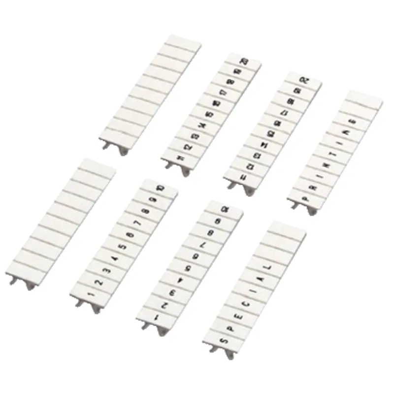 Marking strip, Linergy TR, clip in type, 5mm, printed characters 31 to 40, printed horizontal, white, Set of 10
