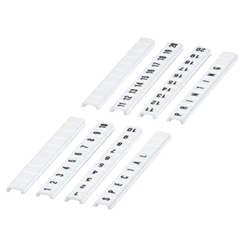 Marking strip, Linergy TR, clip in type, 5mm, printed characters 1 to 10, printed horizontal, flat, numeric, set of 10
