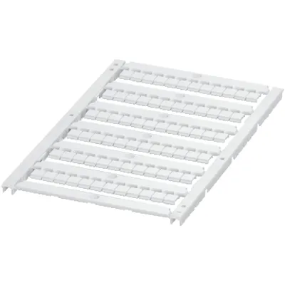 Marking card, Linergy TR, flat, 5mm, unprinted with 6 strips, 72 characters, White, set of 10