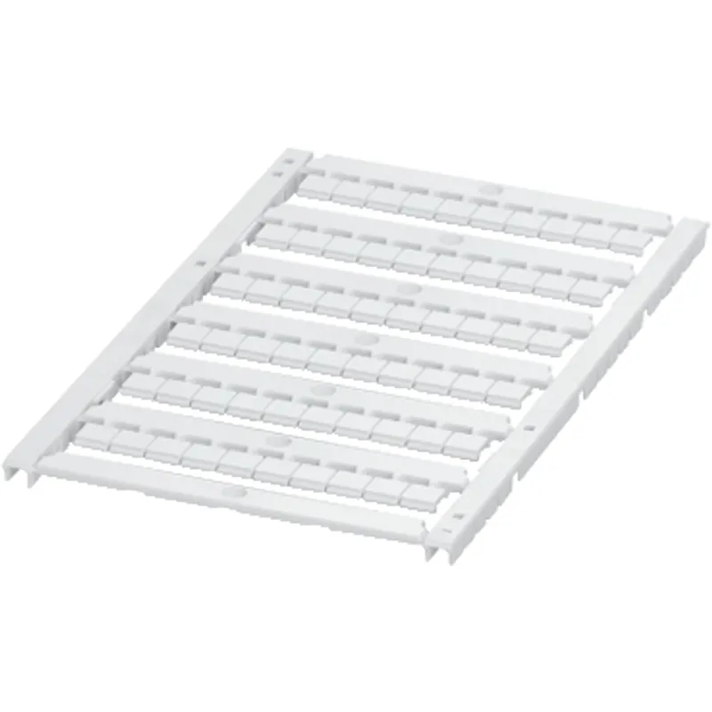 Marking card, Linergy TR, flat, 6mm, unprinted with 6 strips, 60 characters, White, set of 10