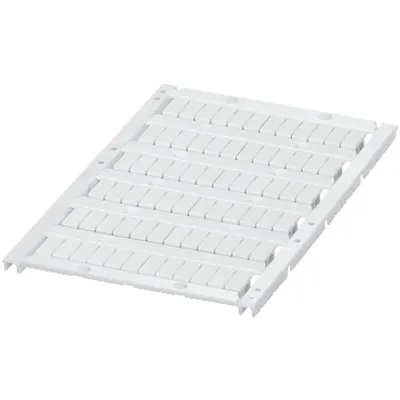 Marking card, Linergy TR, with 6 strips, 5mm, unprinted, 72 characters, white, Set of 10