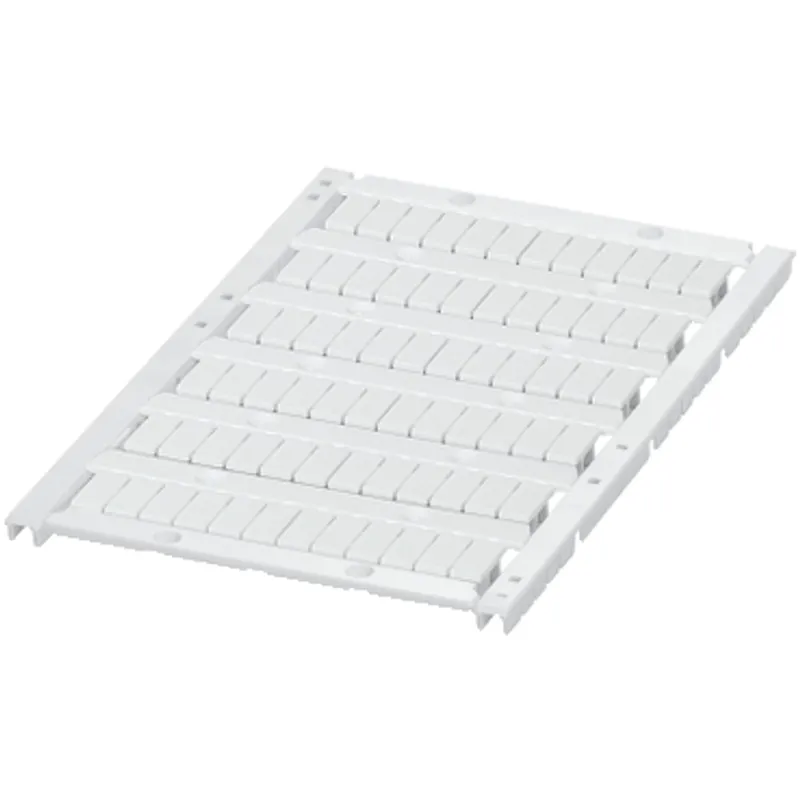 Marking card, Linergy TR, with 6 strips, 5mm, unprinted, 72 characters, white, Set of 10