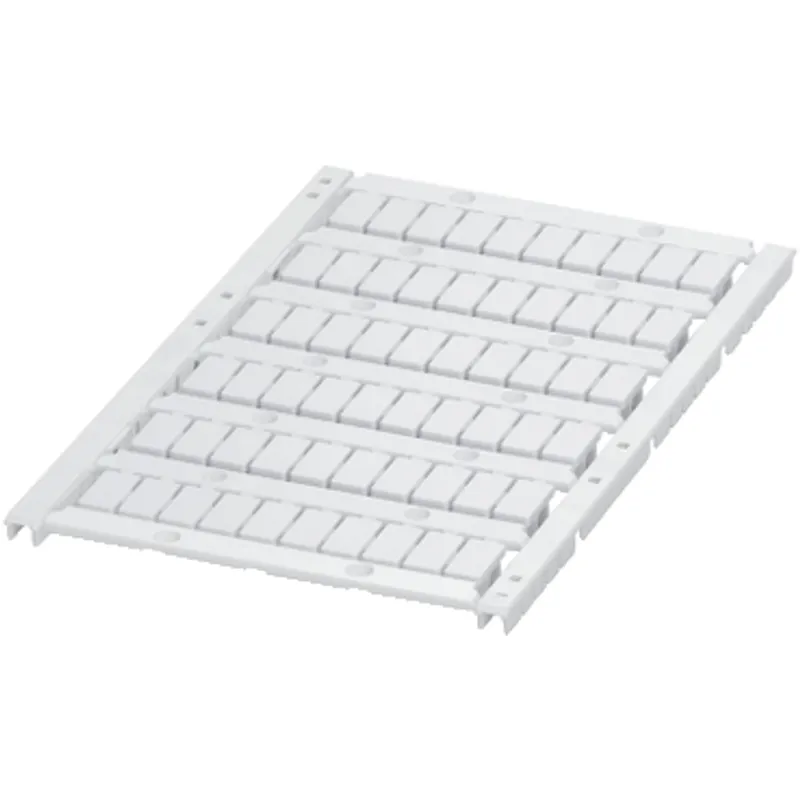 Marking card, Linergy TR, with 6 strips, 6mm, unprinted, 60 characters, white, Set of 10