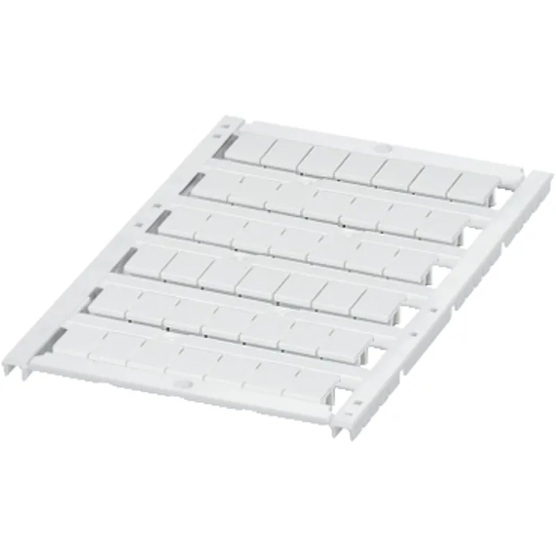Marking card, Linergy TR, with 6 strips, 8mm, unprinted, 42 characters, white, Set of 10