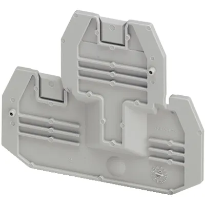 Cover plate, Linergy TR, 2 level, 2.2mm width, 4 points, for screw terminals NSYTRV24D, grey, Set of 50