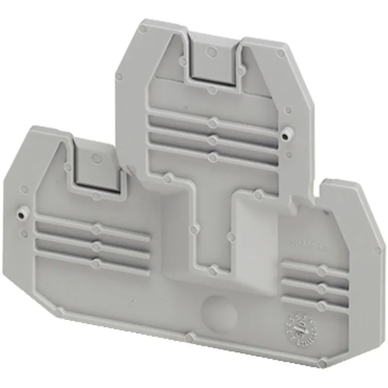 Cover plate, Linergy TR, 2 level, 2.2mm width, 4 points, for screw terminals NSYTRV24D, grey, Set of 50