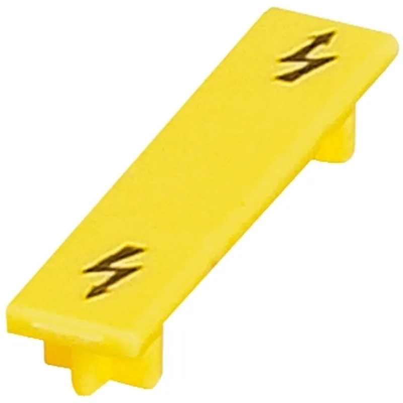 Warning label, Linergy TR terminals blocks, for 6mm² screw terminal blocks, yellow