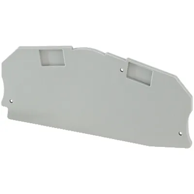 Cover plate, Linergy TR, 2 points, 2.2mm thickness, for TRV screw terminal block, 6mm², grey, Set of 50