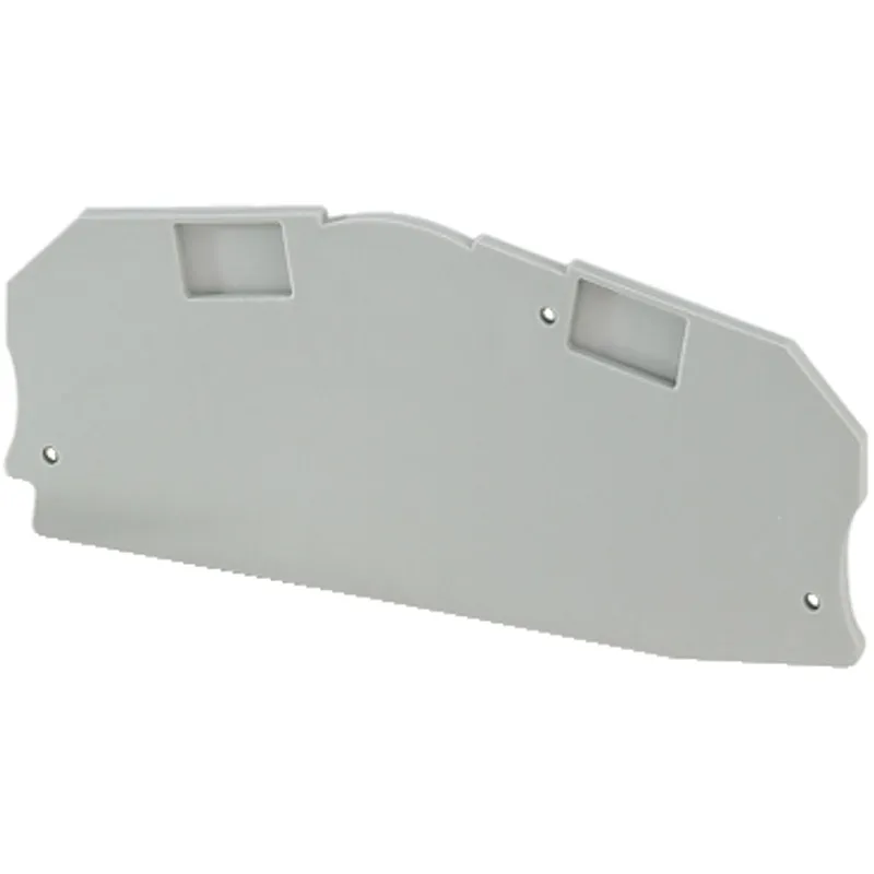 Cover plate, Linergy TR, 2 points, 2.2mm thickness, for TRV screw terminal block, 6mm², grey, Set of 50