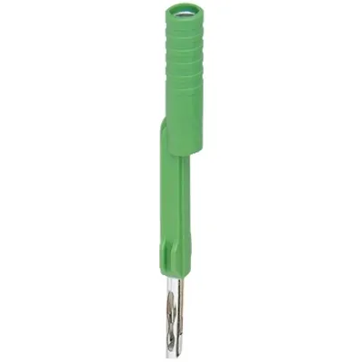 Test adapter, Linergy TR, for 4mm safety test plug, lockable, green for NSYTRV62TT