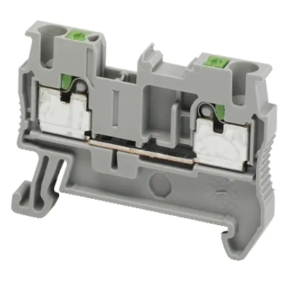 Terminal block, Linergy TR, push-in type, feed through, 2 points, 2.5mm², grey, set of 50