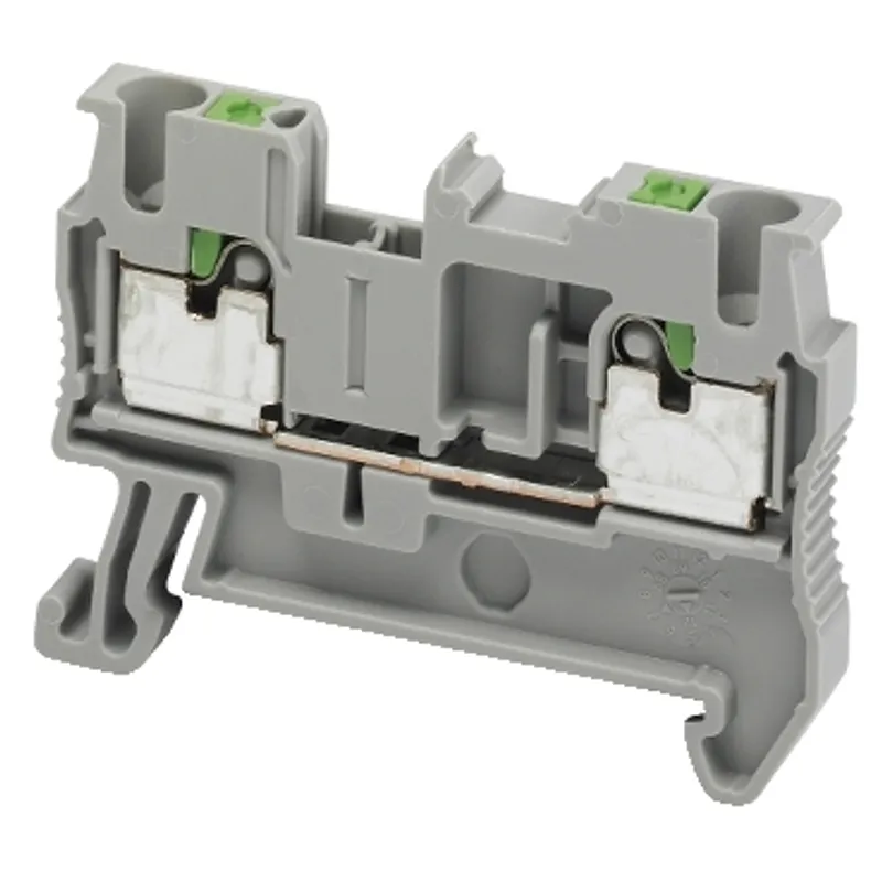 Terminal block, Linergy TR, push-in type, feed through, 2 points, 2.5mm², grey, set of 50