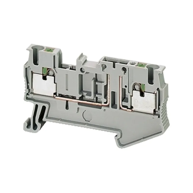 Terminal block Linergy TR, push-in type, basic disconnect terminal, 2 points, 2.5mm², grey, set of 50