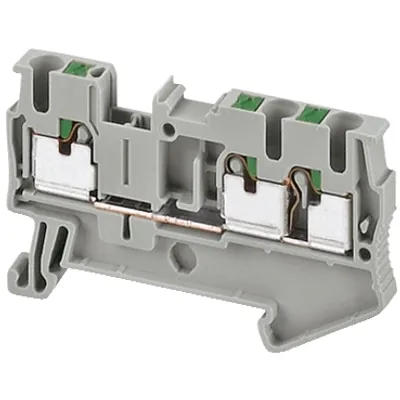 Terminal block, Linergy TR, push-in type, feed through, 3 points, 2.5mm², grey, set of 50