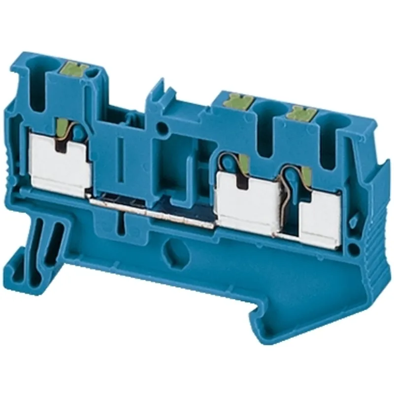 Terminal block, Linergy TR, push-in type, feed through, 3 points, 2.5mm², blue, set of 50