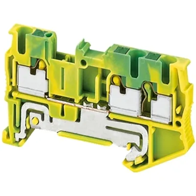 Terminal block, Linergy TR, push-in type, protective earth, 3 points, 2.5mm², green-yellow, set of 50