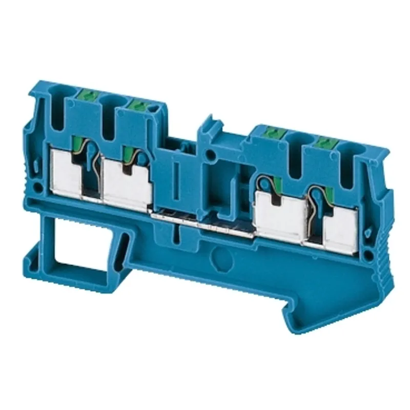 Terminal block, Linergy TR, push-in type, feed through, 4 points, 2.5mm², blue, set of 50