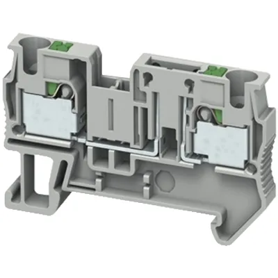 Terminal block, Linergy TR, push-in type, basic disconnect terminal, 2 points, 4mm²,  grey, set of 50
