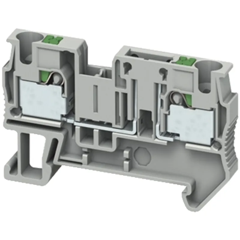 Terminal block, Linergy TR, push-in type, basic disconnect terminal, 2 points, 4mm²,  grey, set of 50