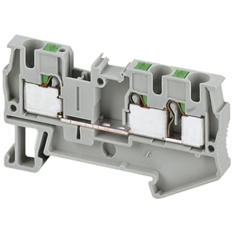 Terminal block, Linergy TR, push-in type, feed through, 3 points, 4mm², grey, set of 50