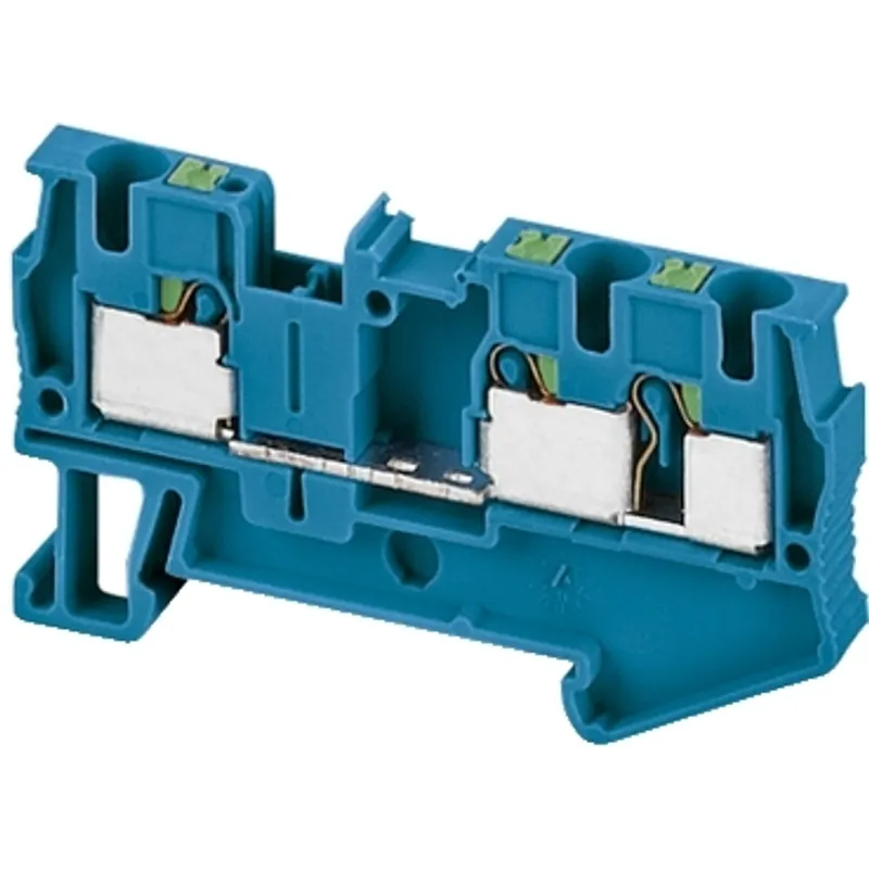 Terminal block, Linergy TR, push-in type, feed through, 3 points, 4mm², blue, set of 50