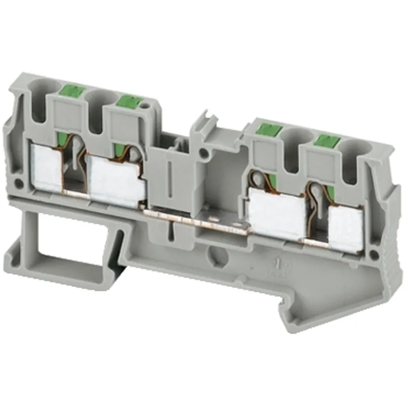 Terminal block, Linergy TR, push-in type, feed through, 4 points, 4mm², grey, set of 50