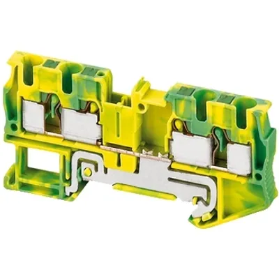 Terminal block, Linergy TR, push-in type, protective earth, 4 points, 4mm², green-yellow, set of 50
