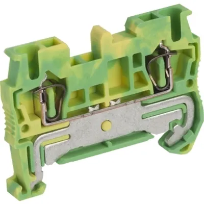 Terminal block, Linergy TR, spring type, protective earth, 2 points, 2.5mm², green-yellow, set of 50
