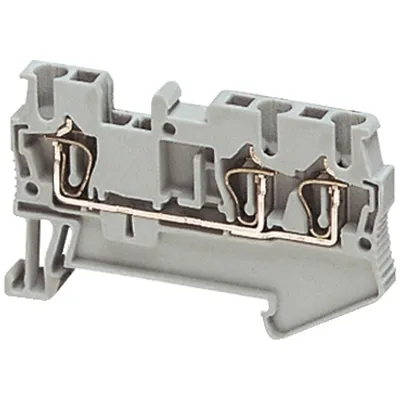 Terminal block, Linergy TR, spring type, feed through, 3 points, 2.5mm², grey, set of 50
