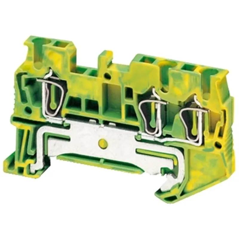 Terminal block, Linergy TR, spring type, protective earth, 3 points, 2.5mm², green-yellow, set of 50