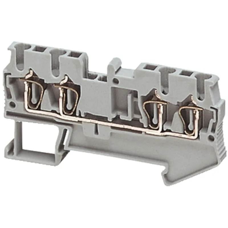 Terminal block, Linergy TR, spring type, feed through, 4 points, 2.5mm², grey, set of 50
