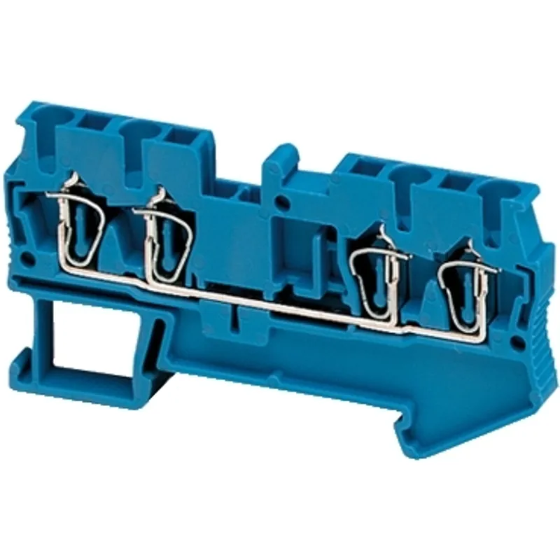 Terminal block, Linergy TR, spring type, feed through, 4 points, 2.5mm², blue, set of 50
