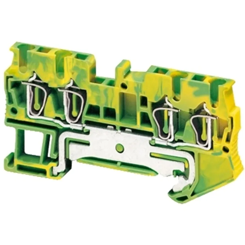 Terminal block, Linergy TR, spring type, protective earth, 4 points, 2.5mm², green-yellow, set of 50
