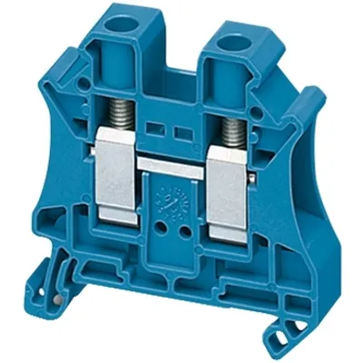 Terminal block, Linergy TR, screw type, feed through, 2 points, 10mm², blue, set of 50