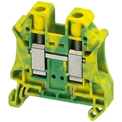Terminal block, Linergy TR, green-yellow, 10mm², protective earth, 2 points, Set of 50