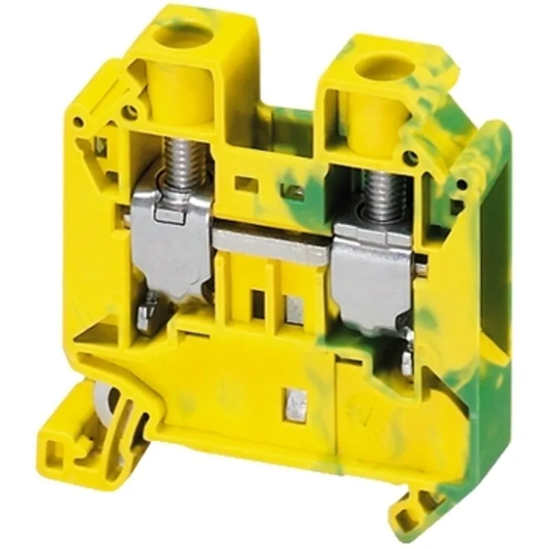 Terminal block, Linergy TR, green-yellow, 16mm², protective earth, 2 points, Set of 50