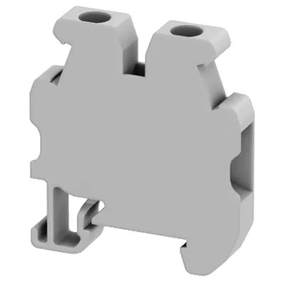 Mini terminal block, Linergy TR, screw type, feed through, 2 points, 2.5 mm², for 15mm din rail, gray, set of 50