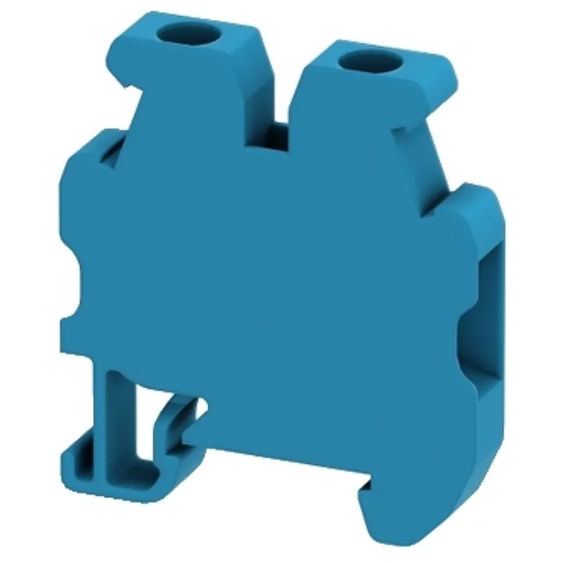 Mini terminal block, Linergy TR, screw type, feed through, 2 points, 2.5mm², for 15mm din rail, blue, set of 50